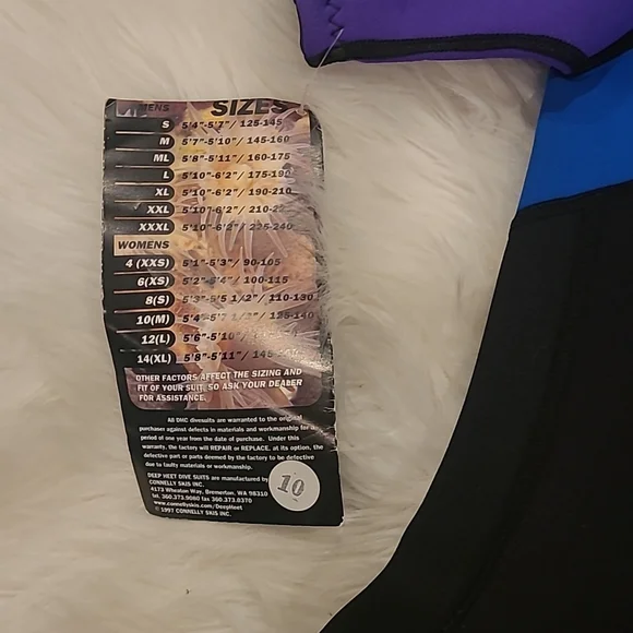 NWT Women's Deep Heet Dive Suit by Connelly Size 10 - Picture 9 of 11